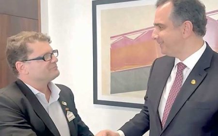 Rodrigo Pacheco recebe representante do Sindijori  no Senado